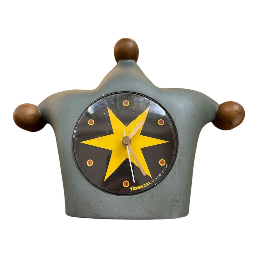 Karllsson Timestone Longford Design Jester‎ Shape Clock works see video